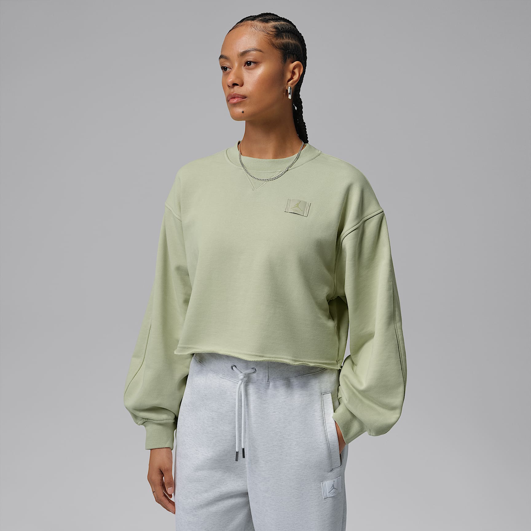 Jordan Flight Fleece Women's Mod-Crop Crew-Neck Sweatshirt. Nike.com